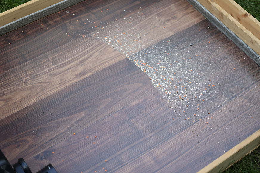 In the corners and on edges: after.